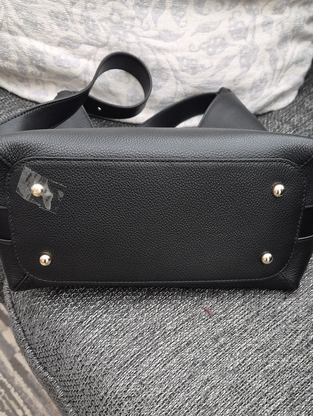 Furla Black Leather Shoulder Bag with Gold Accent - Picture 8 of 11